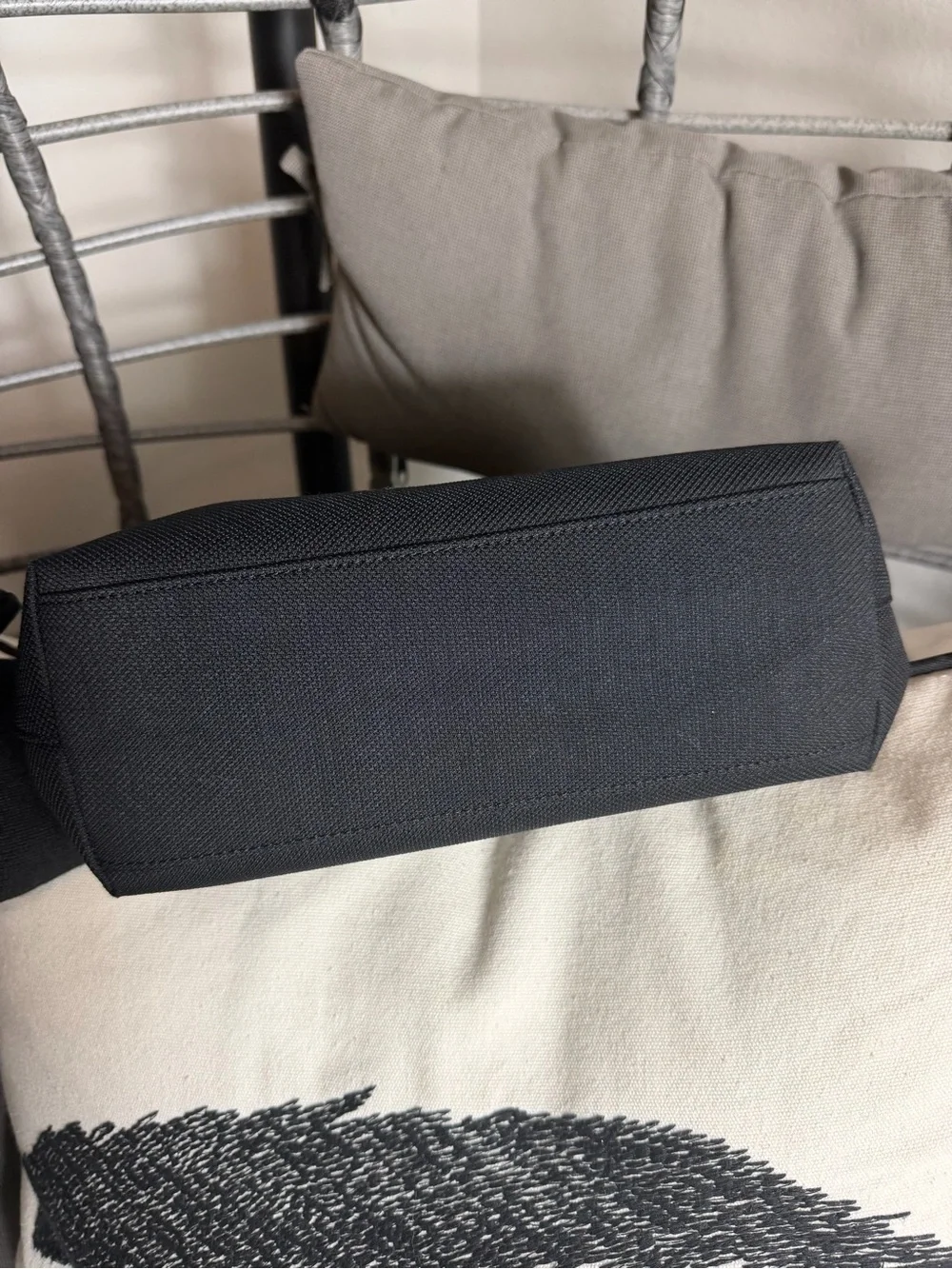 Givenchy Black Tote with Ivory Resin Top Handles
